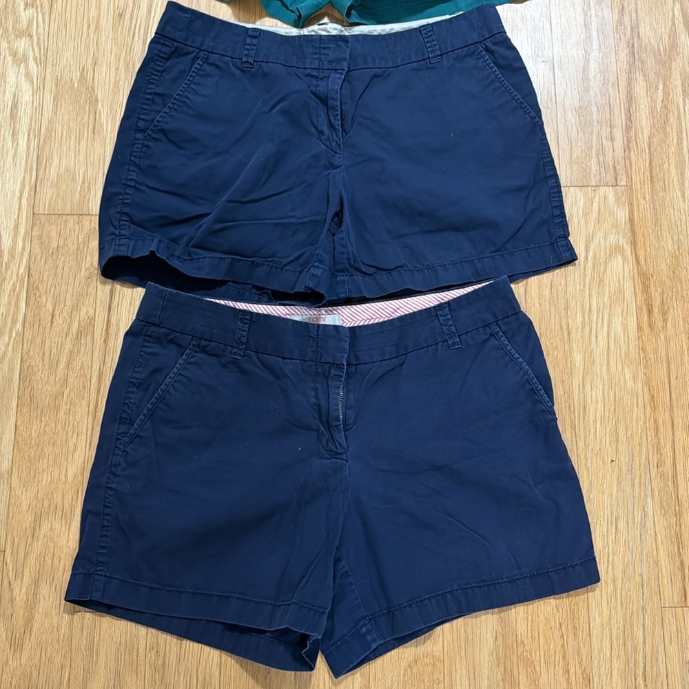 J. Crew Women’s Shorts Bundle — Beige, Green, Navy - Picture 2 of 5